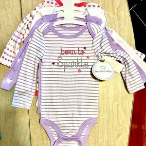 4pc Long Sleeve Bodysuits NWT